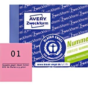 AVERY Zweckform bloc numéroté 1 - 1000, 105 x 53 mm, rouge