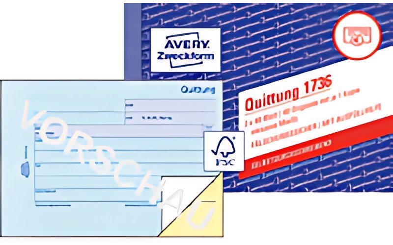 Carnet de formulaires AVERY Zweckform "Reçu", SD, 4+1 GRATUIT