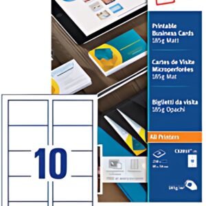 AVERY Cartes de visite Quick&Clean, 185 g/m2, blanc mat