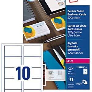 AVERY Cartes de visite Quick&Clean, 270 g/m2, satin blanc
