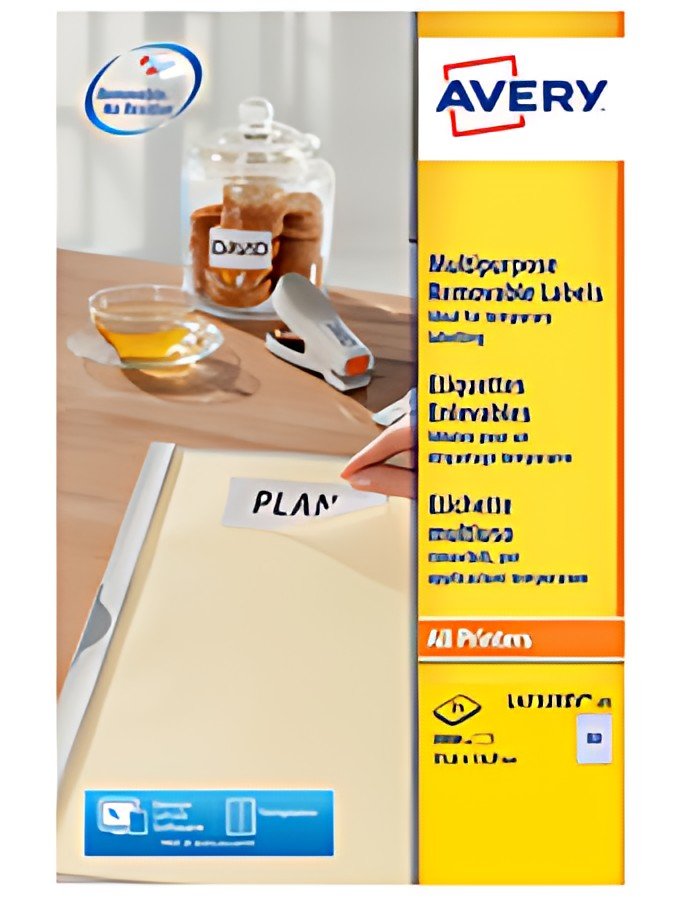 AVERY Etiquette multi-usage, enlevable, 25,4 x 10 mm