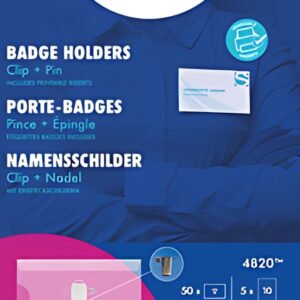 AVERY Porte-badge avec pince combi, 90 x 54 mm