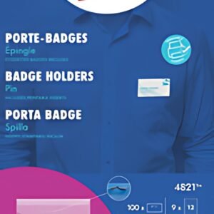 AVERY Porte-badge avec épingle, 75 x 40 mm
