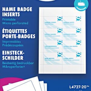 AVERY Insert imprimable pour badge, 86 x 55 mm, blanc