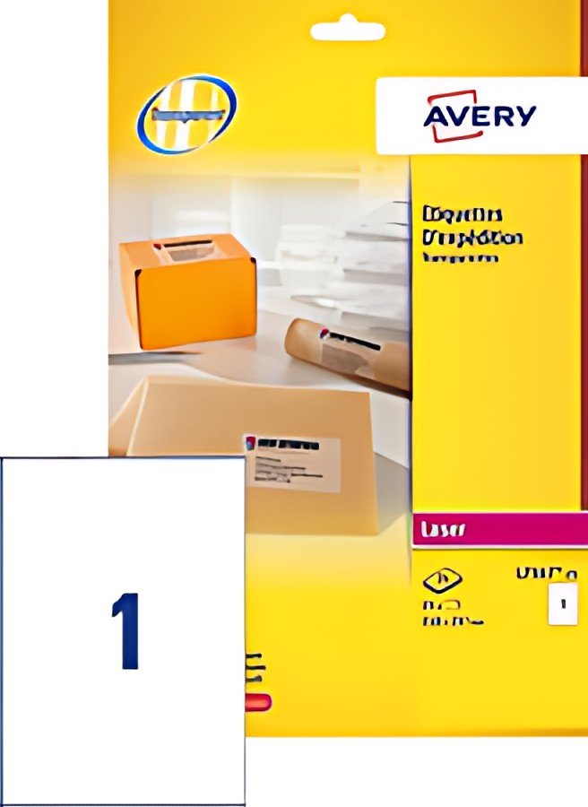 AVERY Etiquette d'expédition, transparent, 99,1 x 67,7 mm
