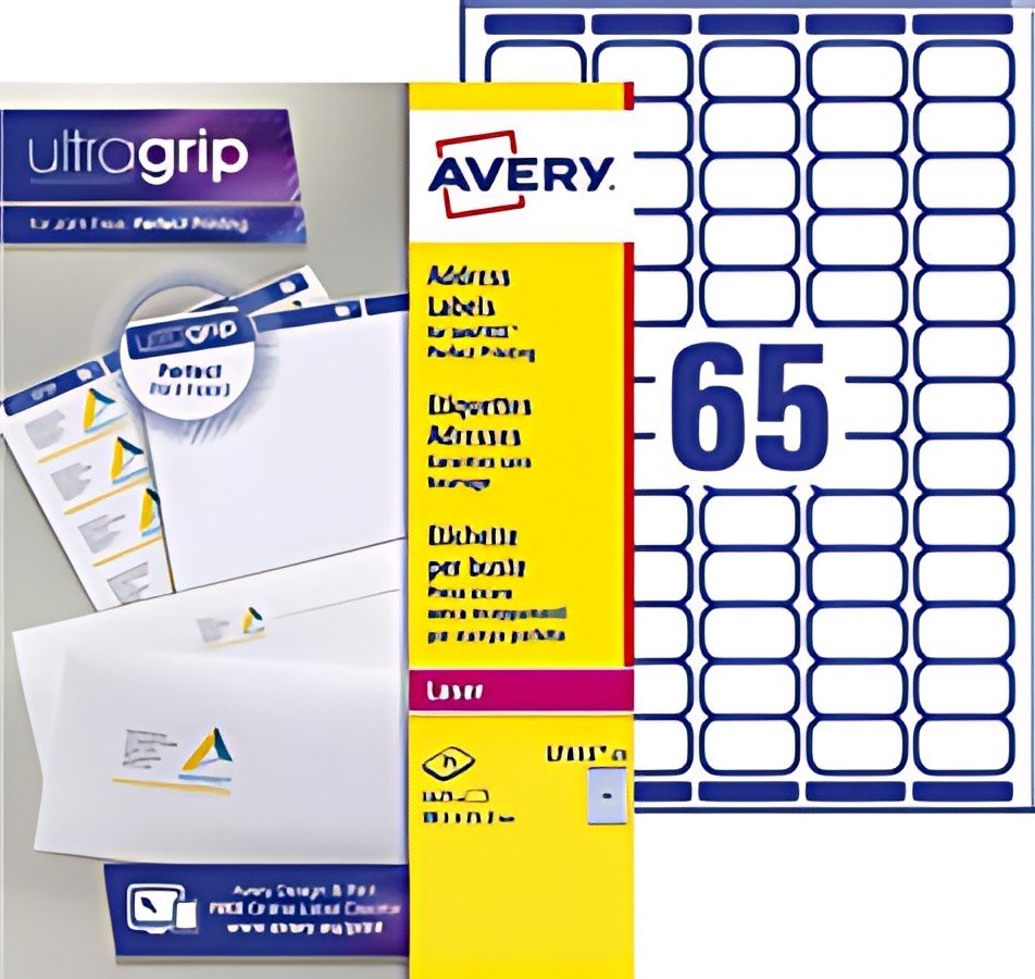 AVERY Mini étiquette d'adresse laser, 38,1 x 21,2 mm, blanc