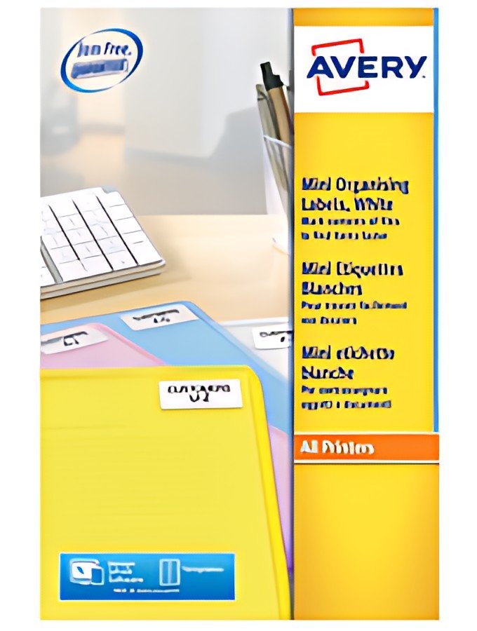 AVERY Mini étiquette d'adresse laser, 45,7 x 16,9 mm, blanc
