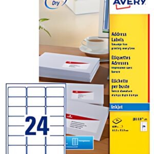 AVERY Etiquette d'adresse Jet d'encre, 99,1 x 33,9 mm, blanc