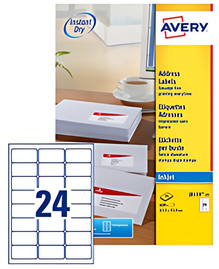 AVERY Etiquette d'adresse Jet d'encre, 99,1 x 33,9 mm, blanc