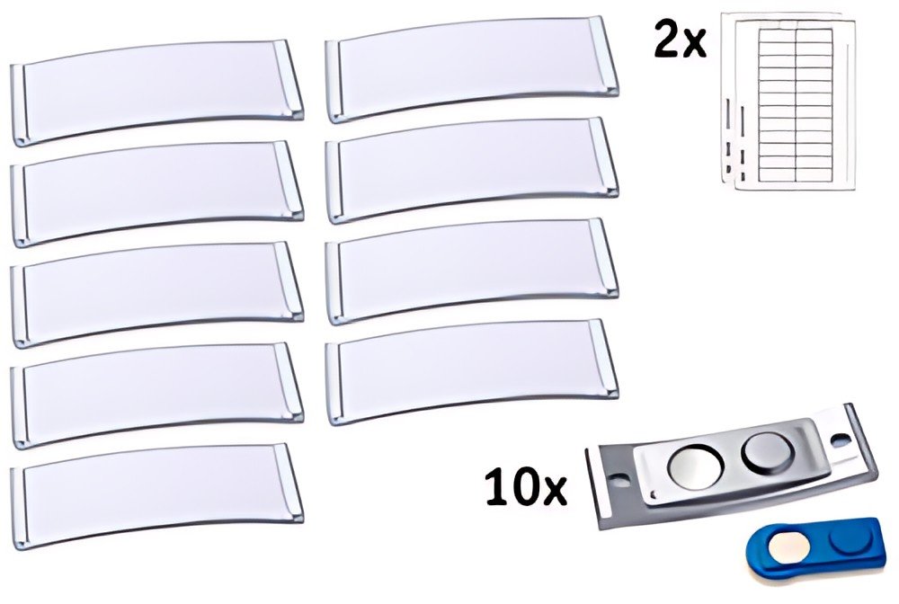 AVERY Zweckform Badge, 68 x 22 mm, set de 10, argent