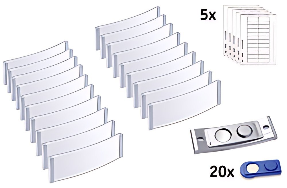 AVERY Zweckform Badge, 68 x 22 mm, set de 20, argent