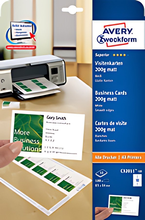 AVERY Zweckform Carte de visite Quick & Clean, blanc
