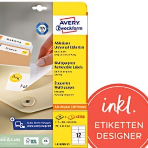 AVERY Zweckform Etiquette universelle, 63,5 x 46,6 mm, blanc