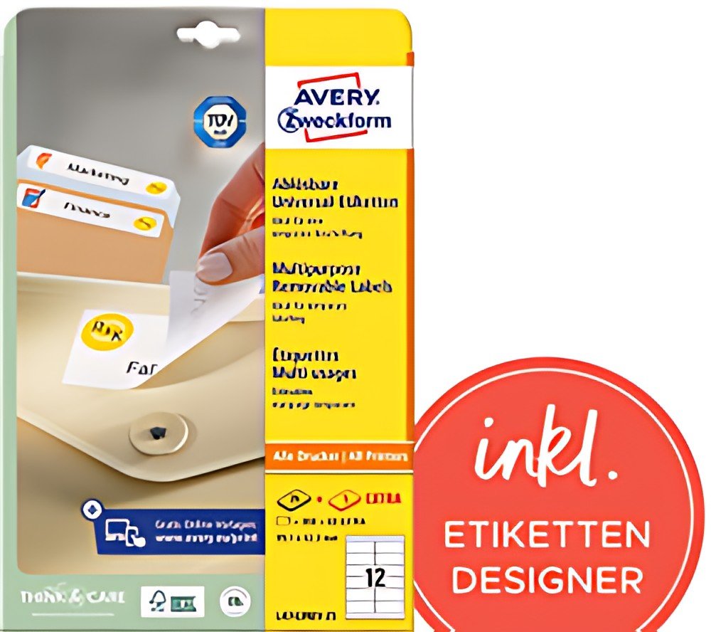 AVERY Zweckform Etiquette universelle, 63,5 x 46,6 mm, blanc