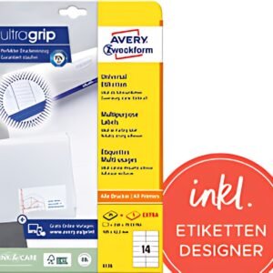 AVERY Zweckform Etiquette universelle, 48,5 x 25,4 mm, blanc