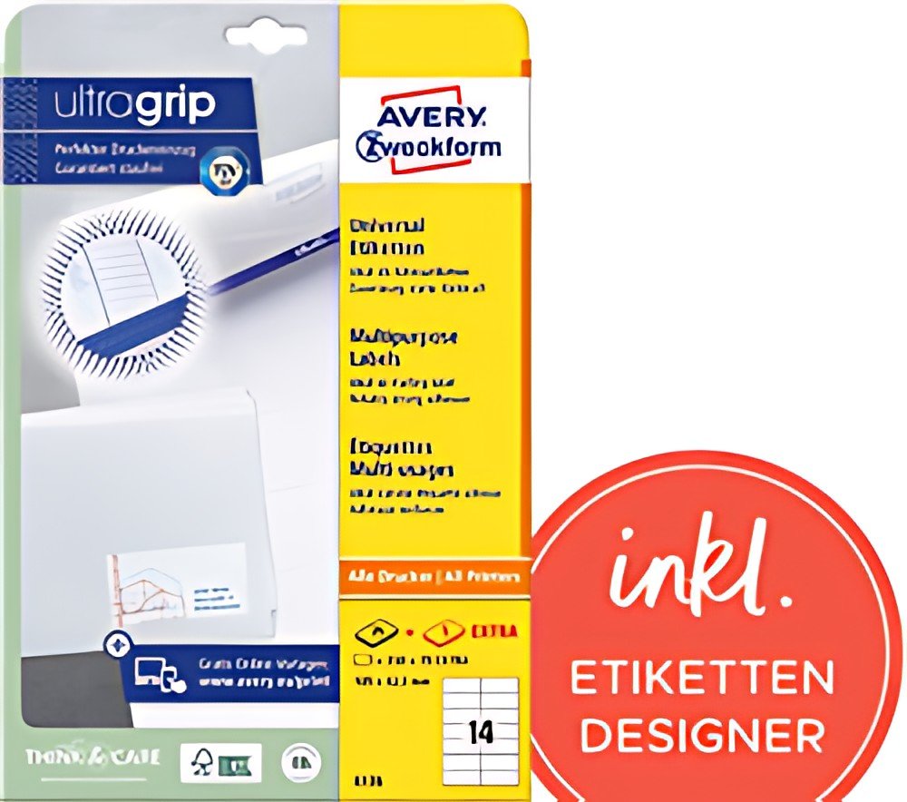 AVERY Zweckform Etiquette universelle, 64,6 x 33,8 mm, blanc