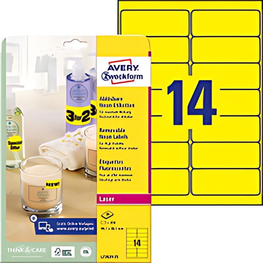 AVERY Zweckform Stick&Lift Etiquette, 63,5 x 29,6 mm, rouge