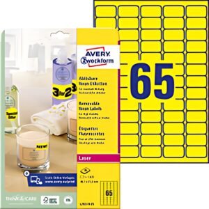AVERY Zweckform Stick&Lift Etiquette, 38,1 x 21,2 mm, jaune