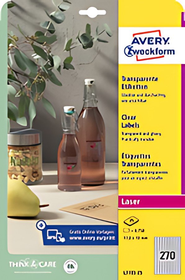 AVERY Zweckform Crystal Clear Etiquette, 210 x 297 mm
