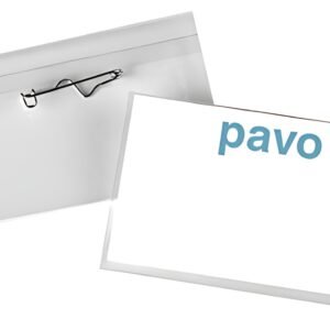 pavo Porte-badge, avec aiguille, 54 x 90 mm, transparent