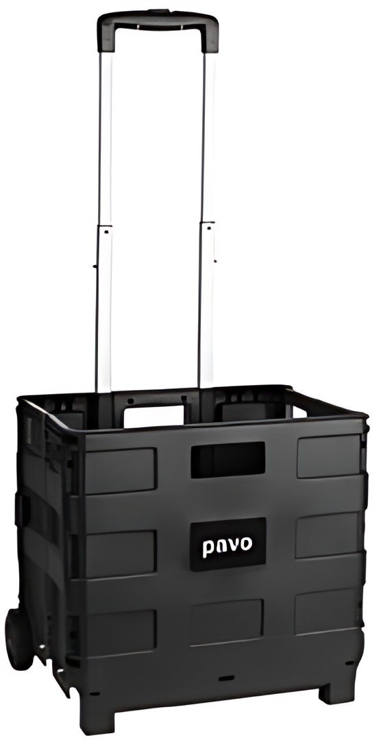 pavo Chariot de transport avec bac rabattable, charge 25 kg