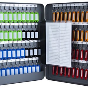 pavo Armoire à clés pour 80 clés, gris foncé