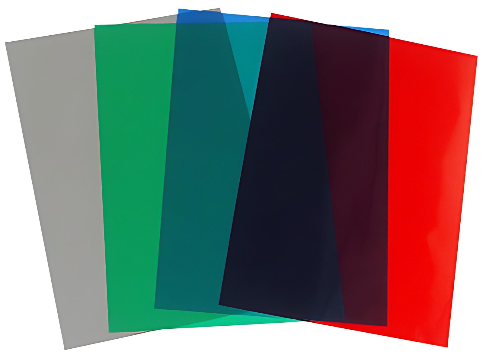 pavo plats de couverture, A4, PVC, 0,2 mm, vert transparent
