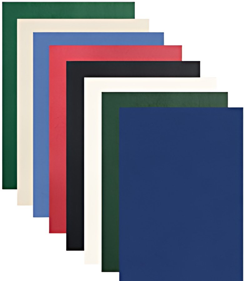 pavo Plats de couverture, grain cuir, A4, blanc