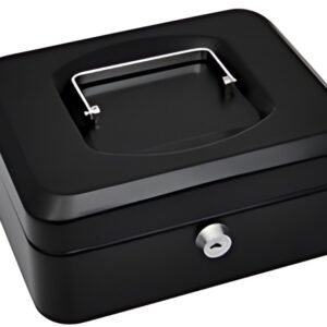 pavo Caisse à monnaie, (L)200 x (P)160 x (H)90 mm, noir