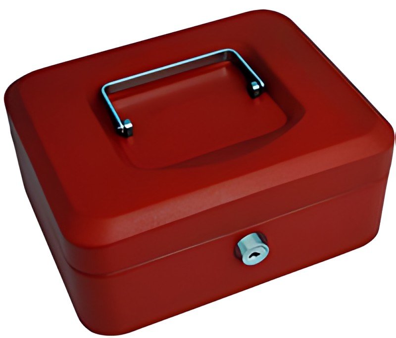 pavo Caisse à monnaie, (L)300 x (P)240 x (H)90 mm, rouge