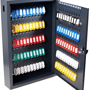 pavo Armoire à clés Deluxe, pour 100 clés, gris foncé