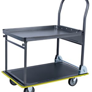 pavo Chariot à étages, capacité: 150 kg, gris foncé