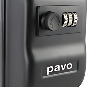 pavo Boîte à clés robuste, pour 1 trousseau, noir mat
