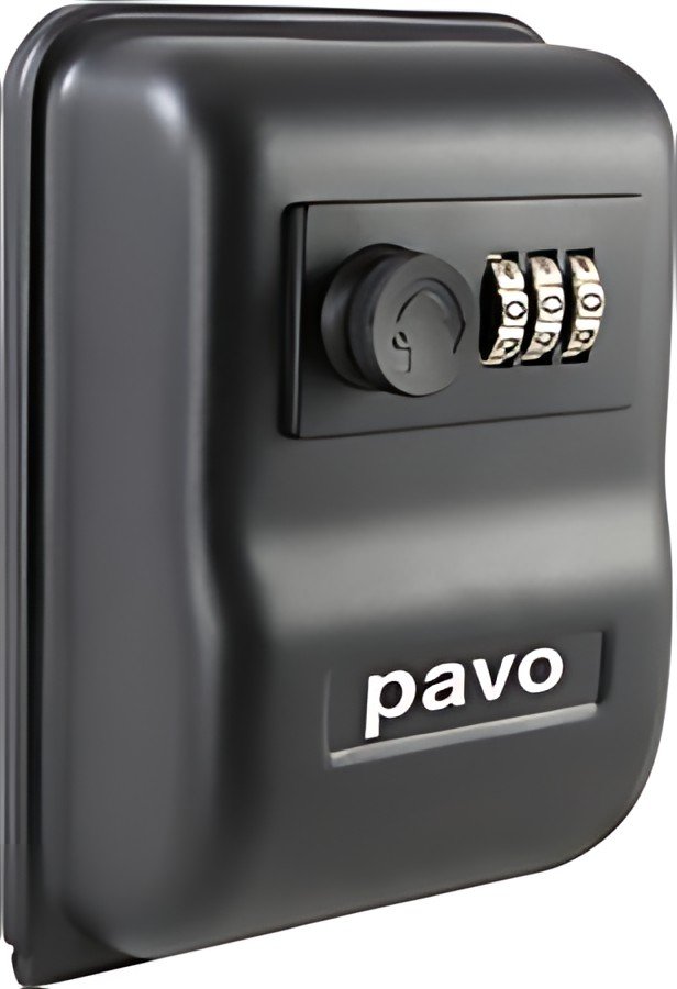 pavo Boîte à clés robuste, pour 1 trousseau, noir mat