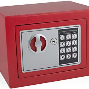 pavo Mini coffre-fort, avec serrure électronique, rouge