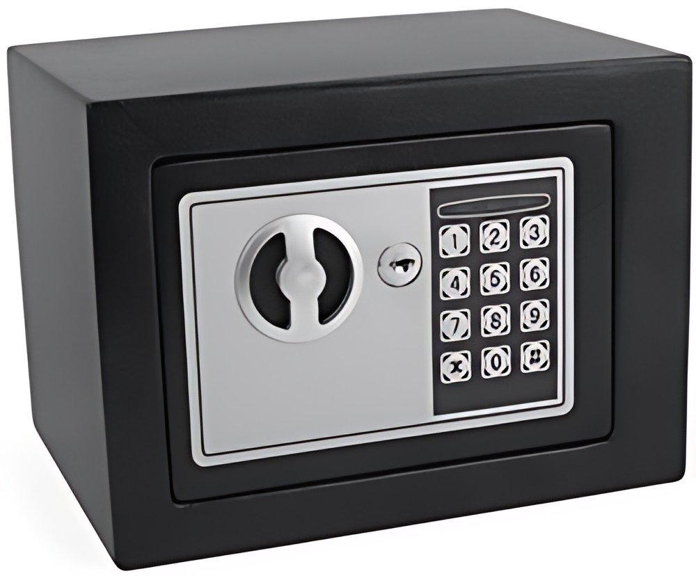 pavo Mini coffre-fort, avec serrure électronique, noir