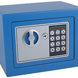 pavo Mini coffre-fort, avec serrure électronique, bleu