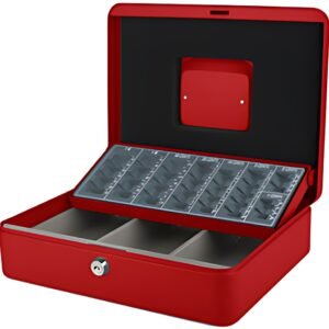 pavo Caisse à monnaie avec trieur de pièces, rouge