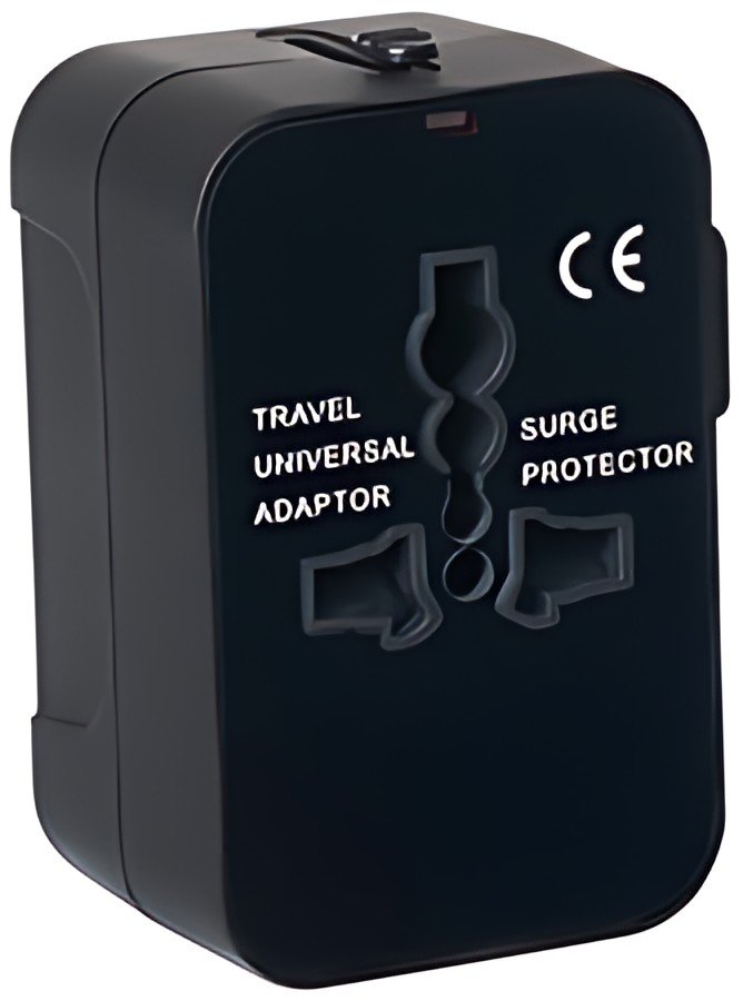 pavo Universal-Reisestecker (US/AU/EU/UK), schwarz