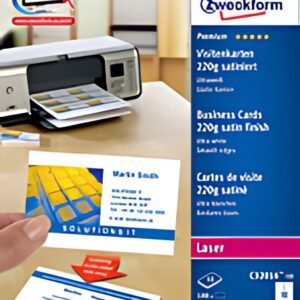 AVERY Zweckform Quick & Clean Cartes de visite, satinées