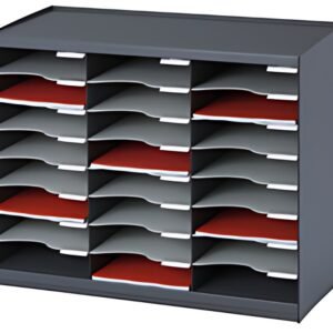 PAPERFLOW Trieur monobloc, 24 compartiments, anthracite