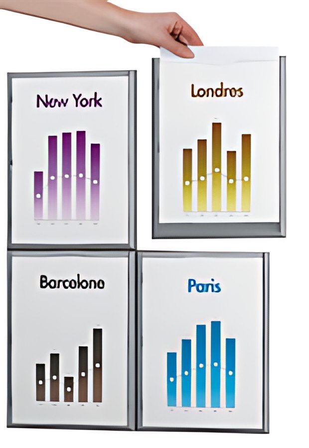 PAPERFLOW Cadre mural Info, A4, couleur: gris aluminium