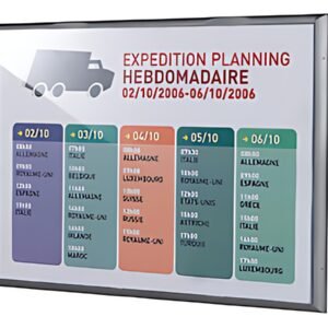 PAPERFLOW Cadre mural Info Display, A3, couleur: gris alu