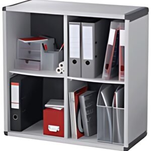 PAPERFLOW Etagère, 4 casiers, gris / anthracite