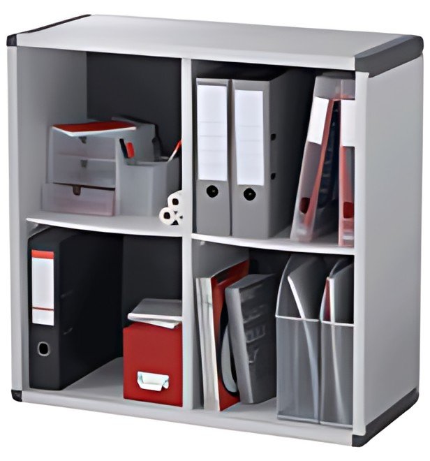 PAPERFLOW Etagère, 4 casiers, gris / anthracite