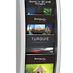 PAPERFLOW Porte-brochures mural Quick fit, A5, gris alu