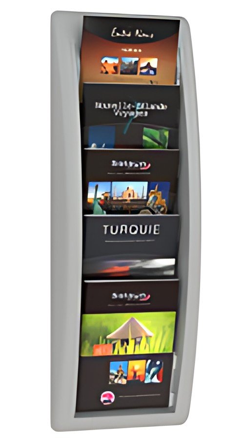 PAPERFLOW Porte-brochures mural Quick fit, A5, gris