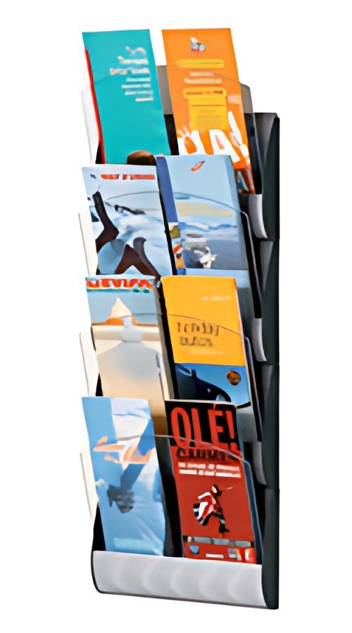 PAPERFLOW Porte-brochures mural Integral, DIN long, gris alu