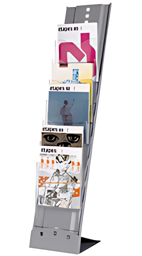 PAPERFLOW Porte-brochures sur pied PLIO, 7 compartiments