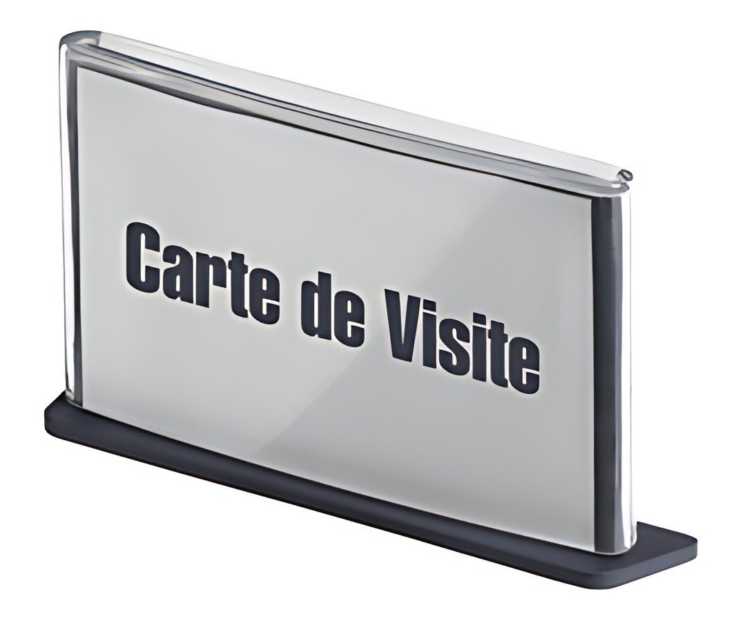 PAPERFLOW Porte-nom "Cinatur", en polystyrène, gris alu